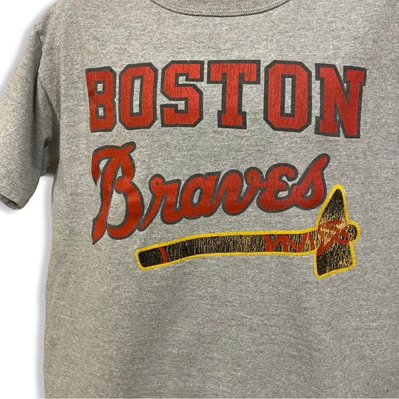 Rare Vintage 80s Starter Boston Braves T-Shirt - Picture 2 of 3